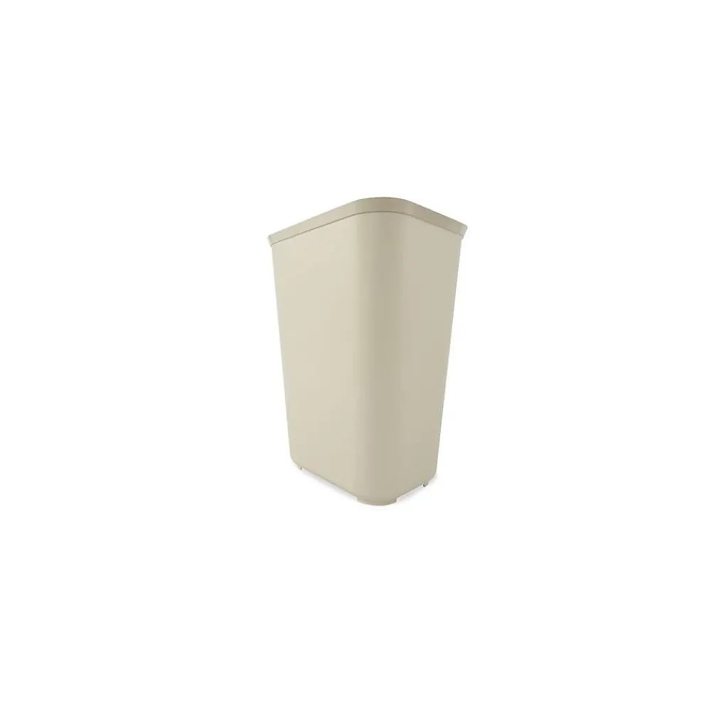 Rubbermaid Fire-Resistant Polyester Wastebasket Trash Can, 10 Gallons, Beige (FG130600BEIG)