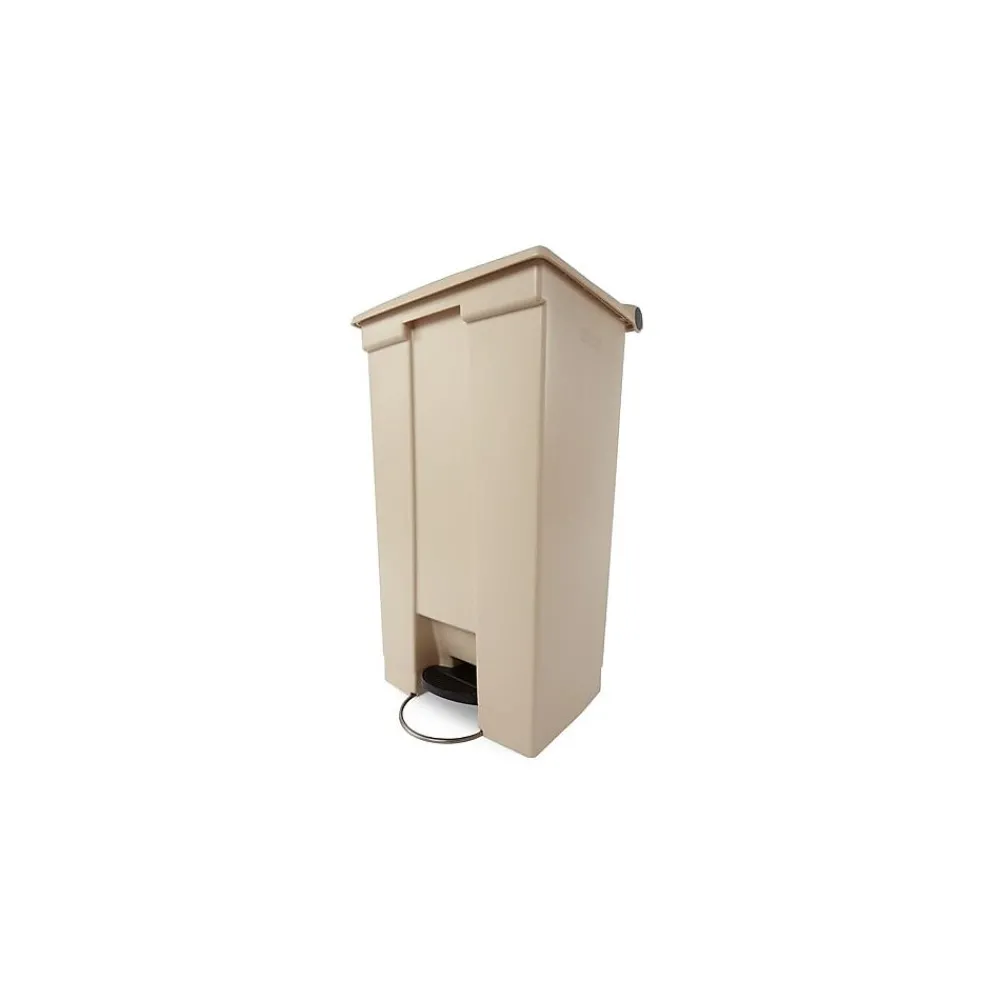 Rubbermaid Fire-Safe Step-On Trash Can, 23 Gallons, Beige (FG614600BEIG)