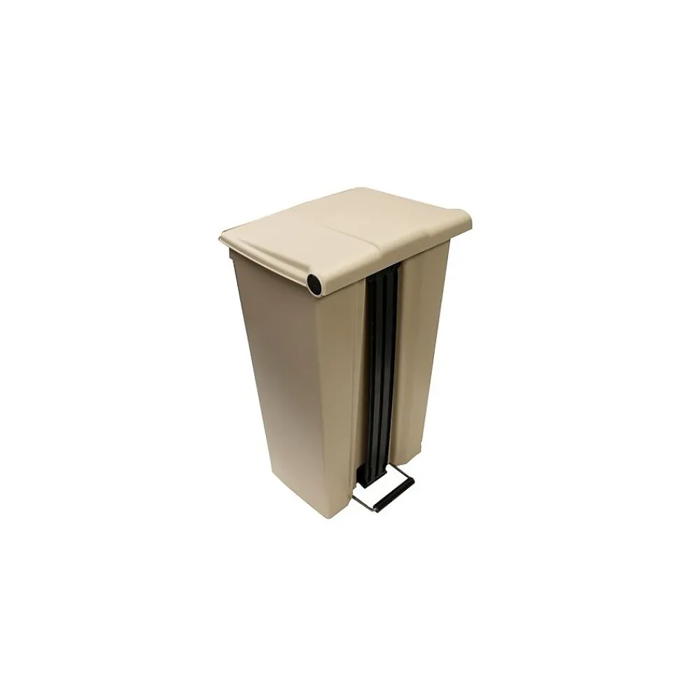 Rubbermaid Fire-Safe Step-On Trash Can, 23 Gallons, Beige (FG614600BEIG)