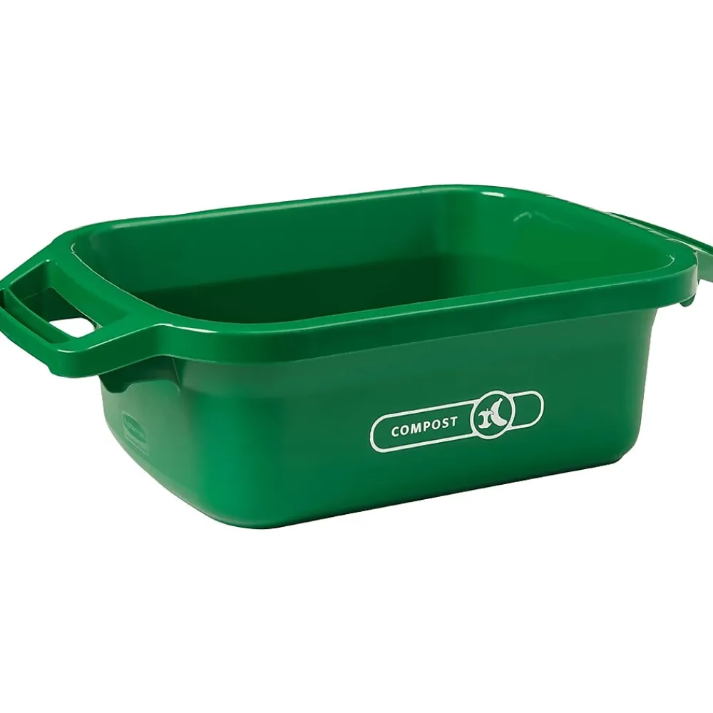 Rubbermaid 3-Gallon Kitchen Compost Bin, Green (2055571)