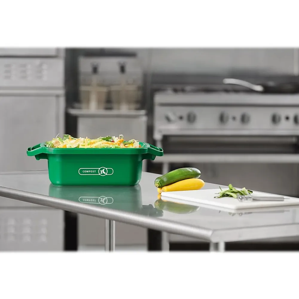 Rubbermaid 3-Gallon Kitchen Compost Bin, Green (2055571)