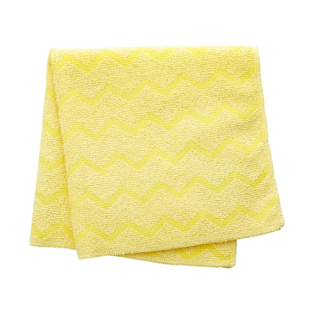 Rubbermaid HYGEN Microfiber Cleaning Cloths, 16" x 16", Yellow, 12 Cloths/Pack (FGQ61000YL00)