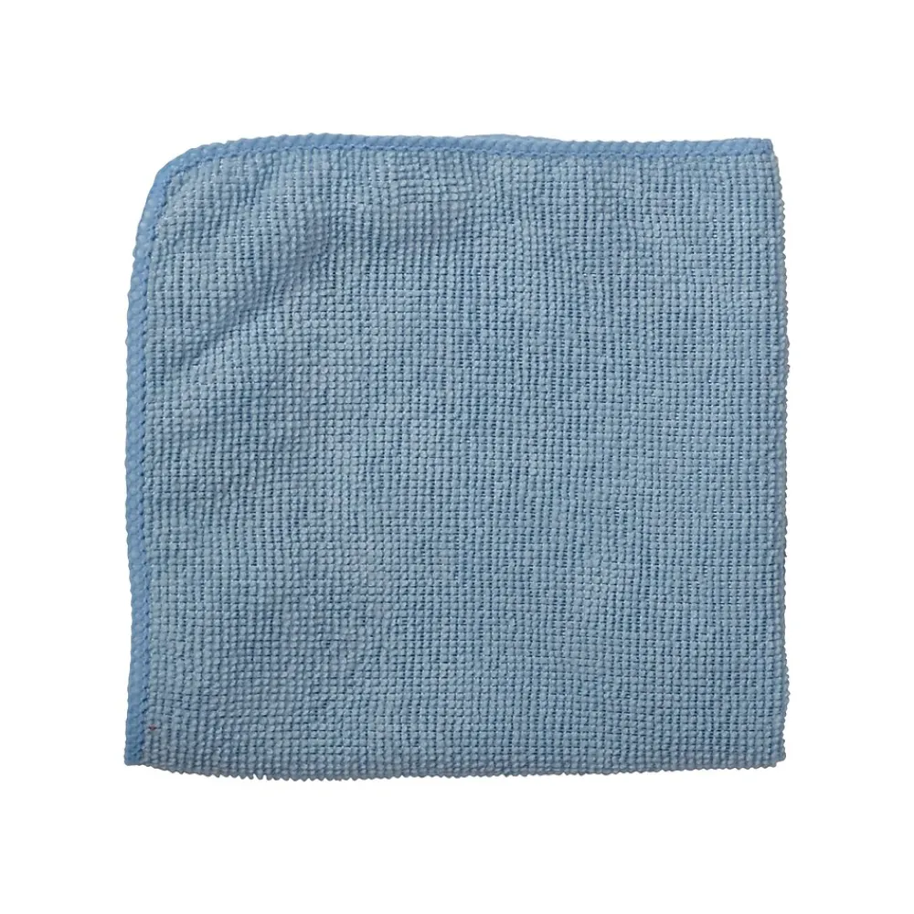 Rubbermaid Microfiber Cleaning Rags, 12" x 12", Blue, 24 Rags/Pack (1820579)