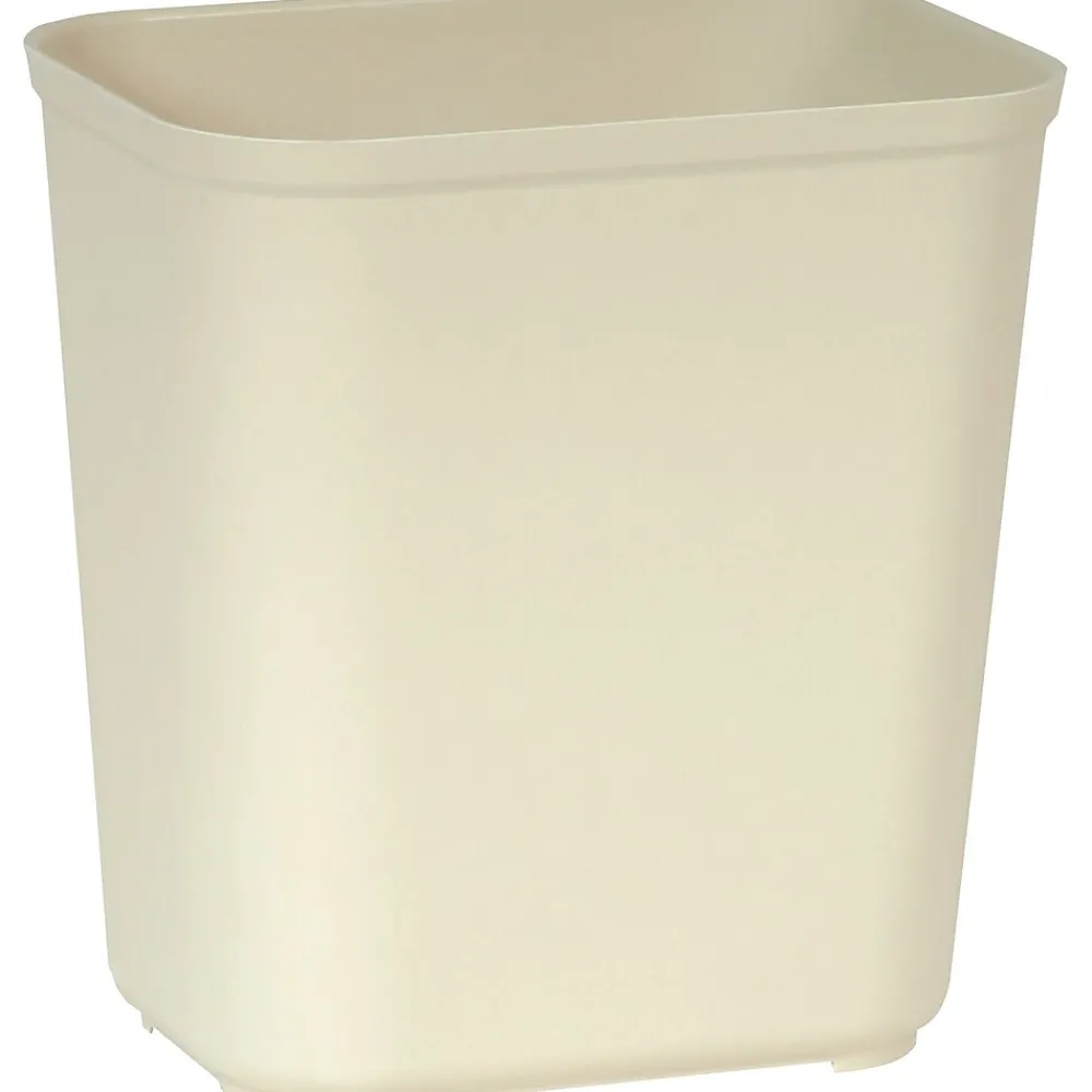 Rubbermaid Polyester Fire-Resistant Wastebasket, 7 Gallons, Beige (FG254300BEIG)