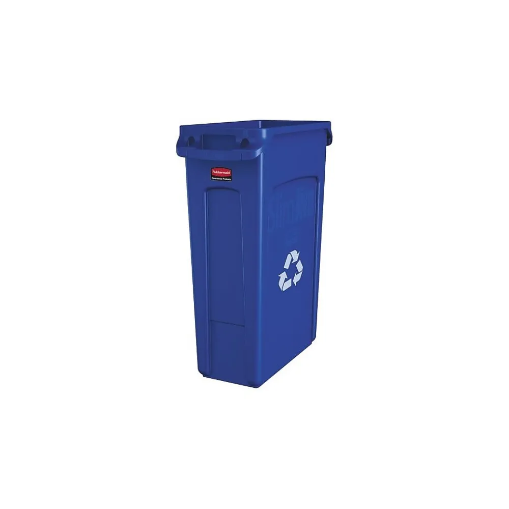 Rubbermaid Slim Jim Vented Recycling Container, 23 Gallons, (FG354007)