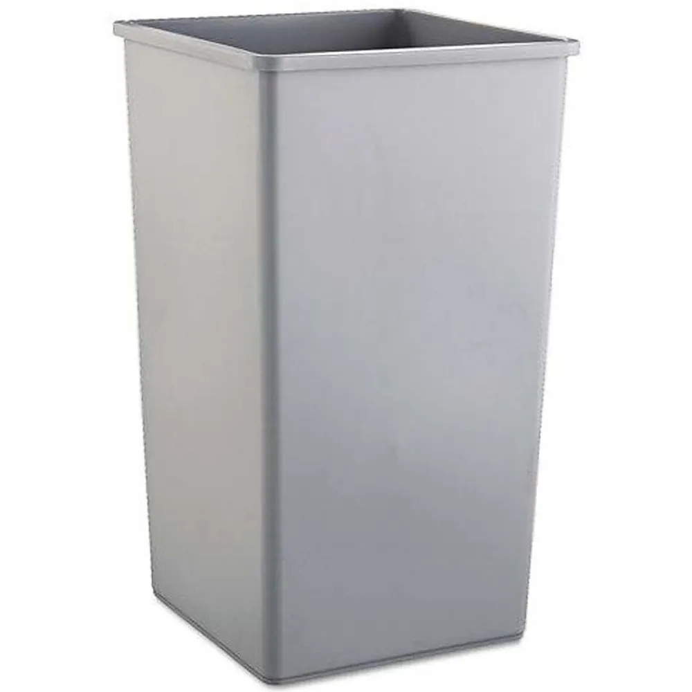 Rubbermaid Untouchable Waste Containers, Square, 50-Gallon, Grey