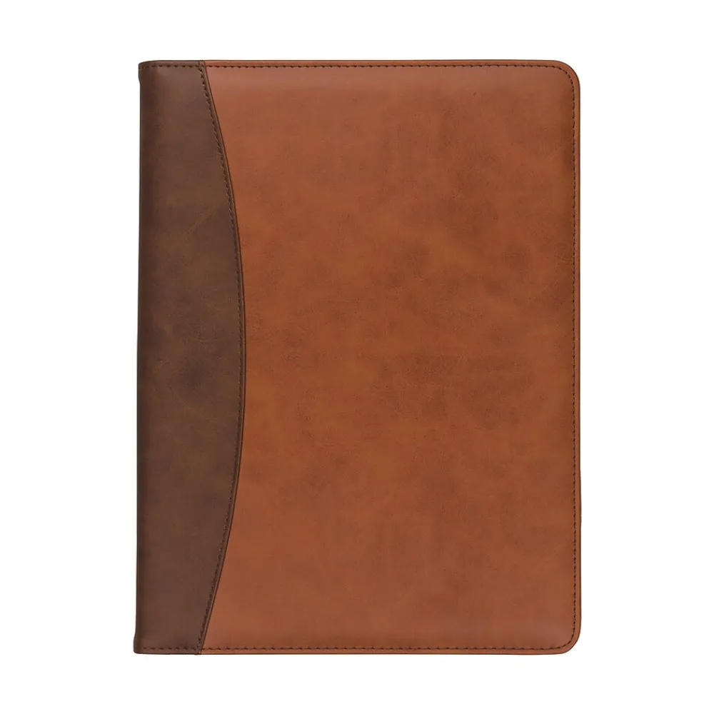 Samsill Faux Leather Padfolio, Tan/Brown (SAM71656)