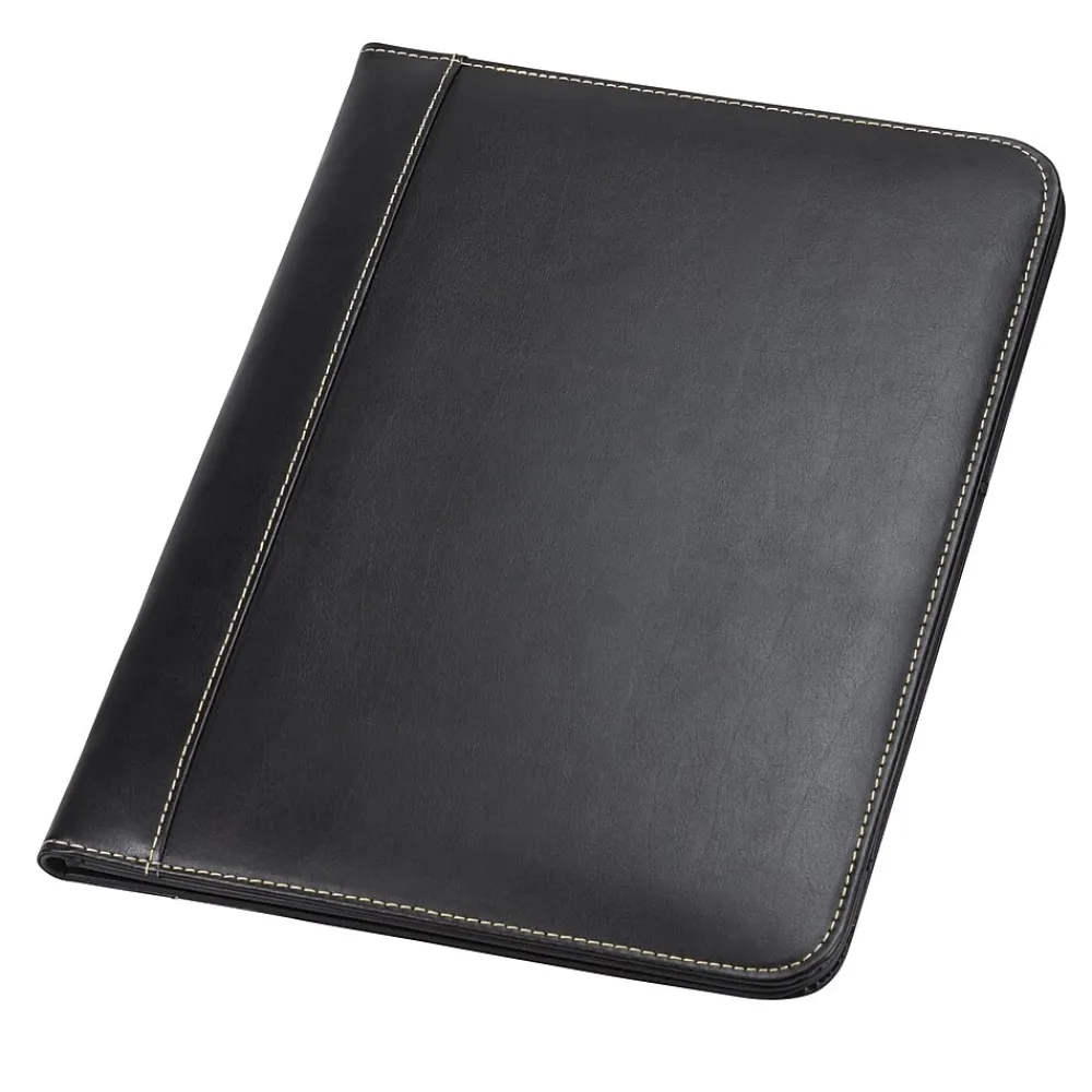 Samsill Faux Leather Portfolio Case, Black (71710)