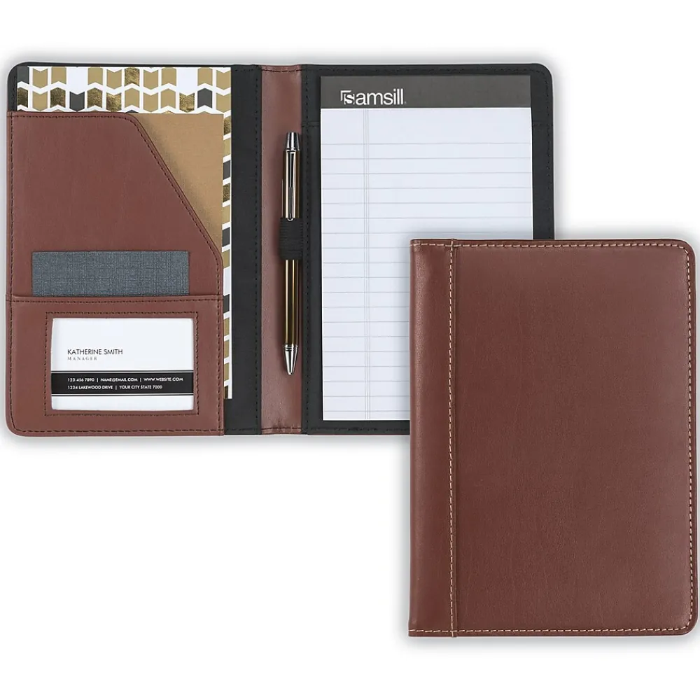 Samsill Junior Leather Portfolio Case, Tan (SAM71736)