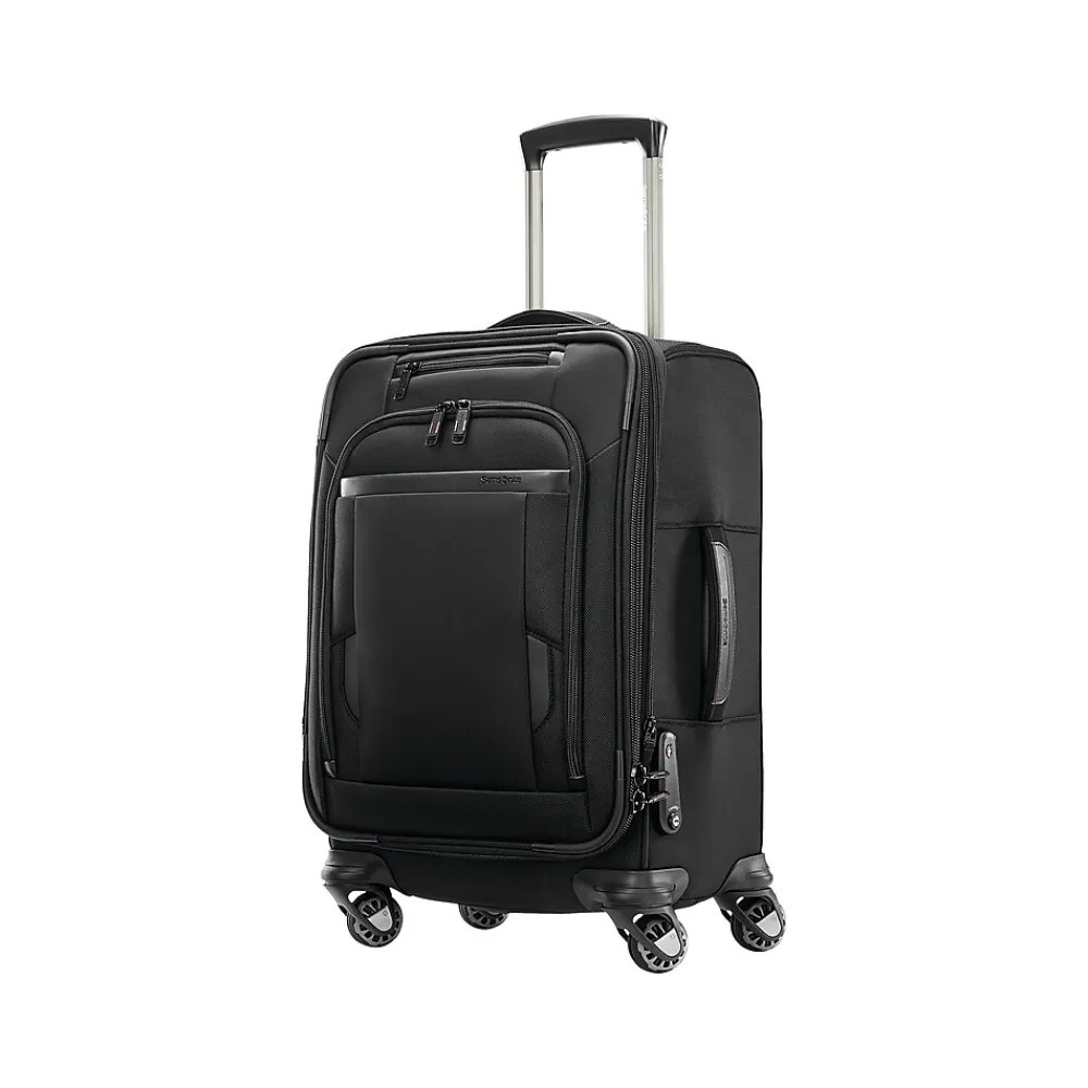 Samsonite 22.4" Carry-On Suitcase, 4-Wheeled Spinner, TSA Checkpoint Friendly, Black (127373-1041)