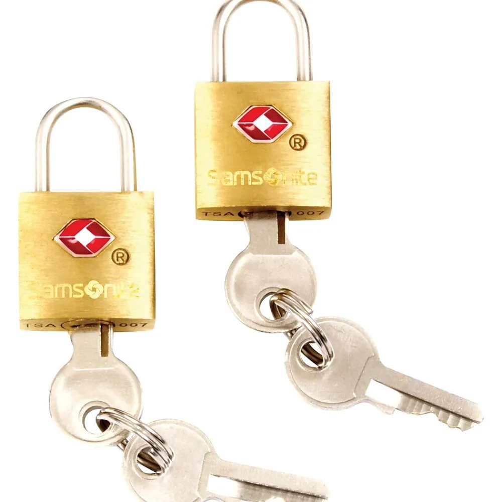 Samsonite Key Lock, Gold/Brass, 2/Pack (44348-1367)