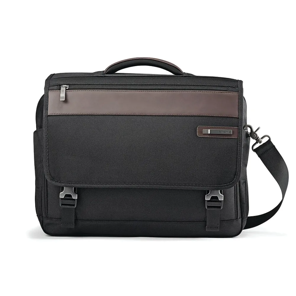 Samsonite Kombi Laptop Briefcase, Brown/Black Nylon (92314-1051)