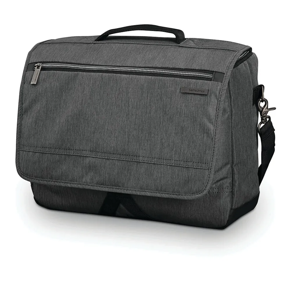 Samsonite Modern Utility Messenger Bag, Charcoal Heather, Ripstop Polyester (89579-5794)