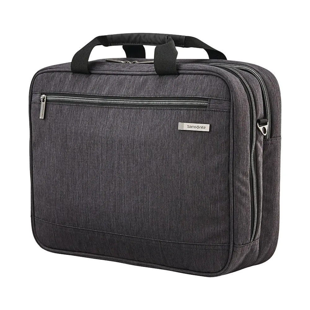 Samsonite Modern Utility Polyester Laptop Briefcase, Charcoal (126442-5794)