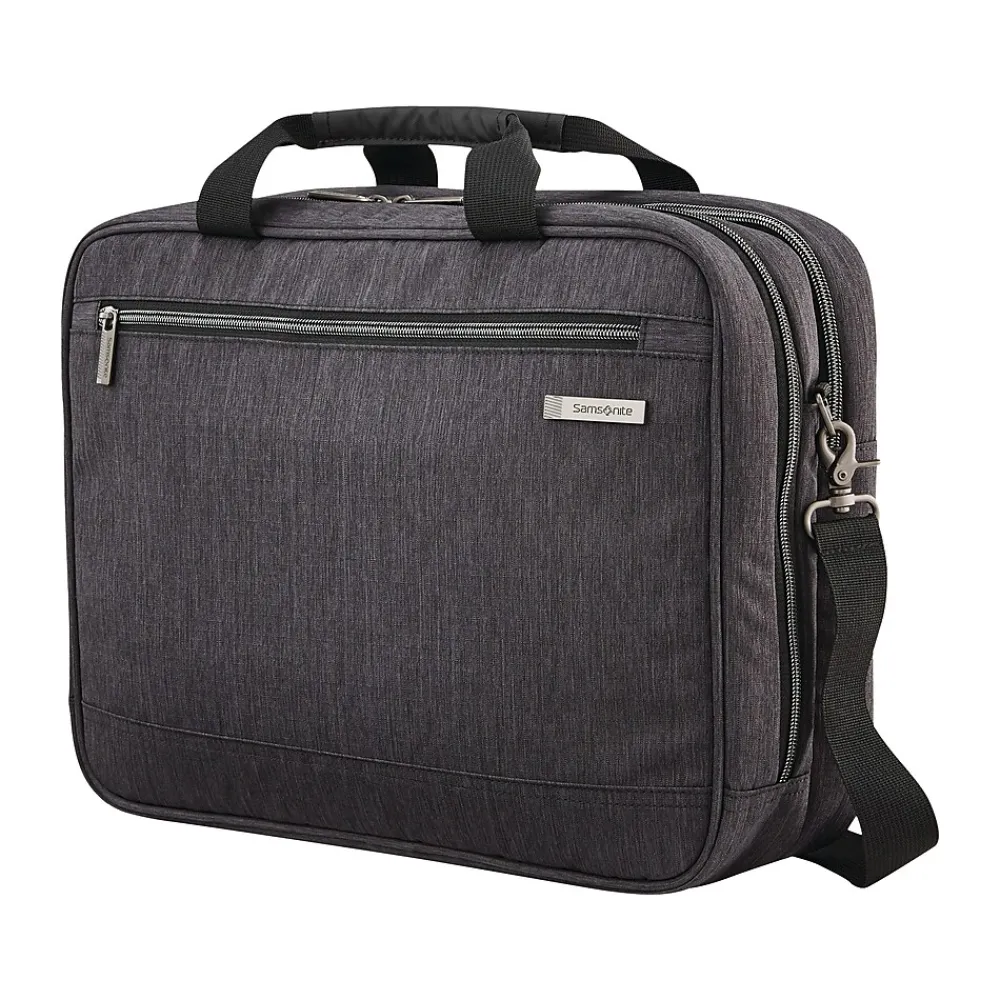 Samsonite Modern Utility Polyester Top Loading Briefcase, Heathered Gray (126442-5794)