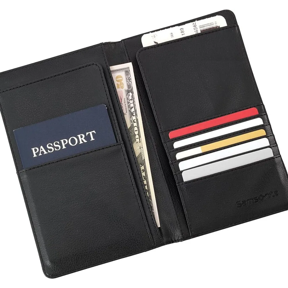 Samsonite Textured Travel Wallet, Black (43686-1041)