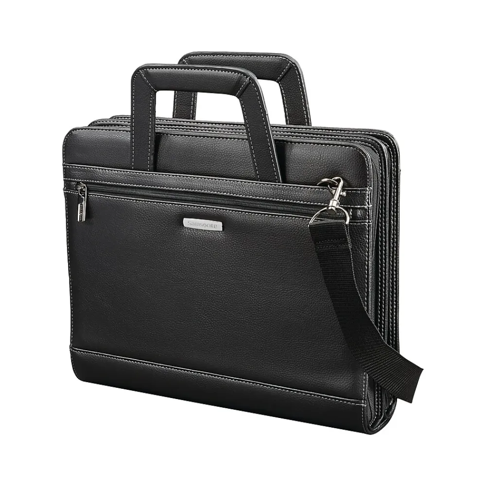 Samsonite Vinyl Padfolio with Zipper Closure, Black (961465)