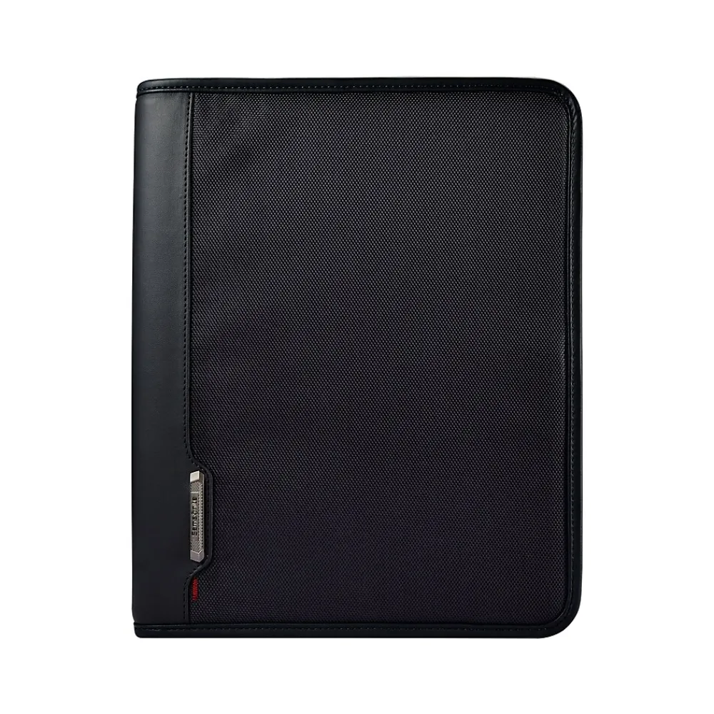 Samsonite Xenon Business Polyester Padfolio with Zipper Closure, Black (116465-1041)