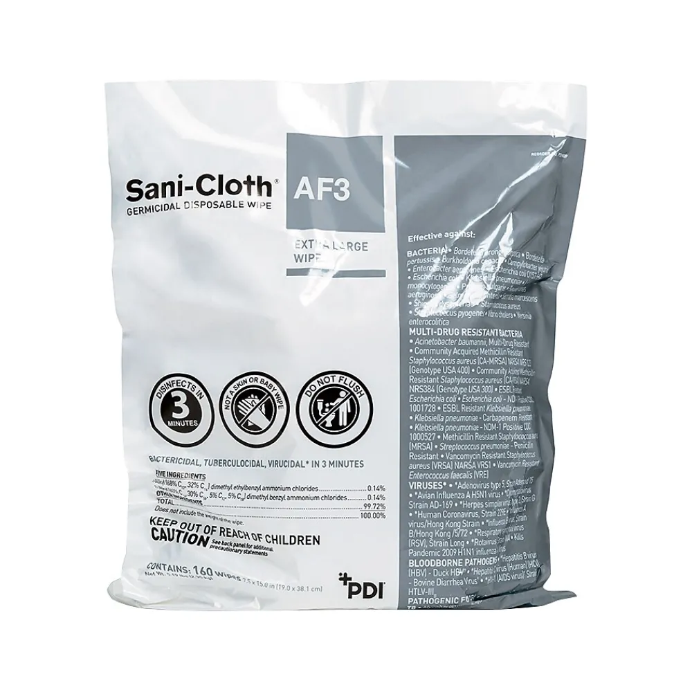 Sani-Cloth AF3 Disinfecting Wipes Refill, 160/Refill, 2 Refills/Carton (P2450PCT)