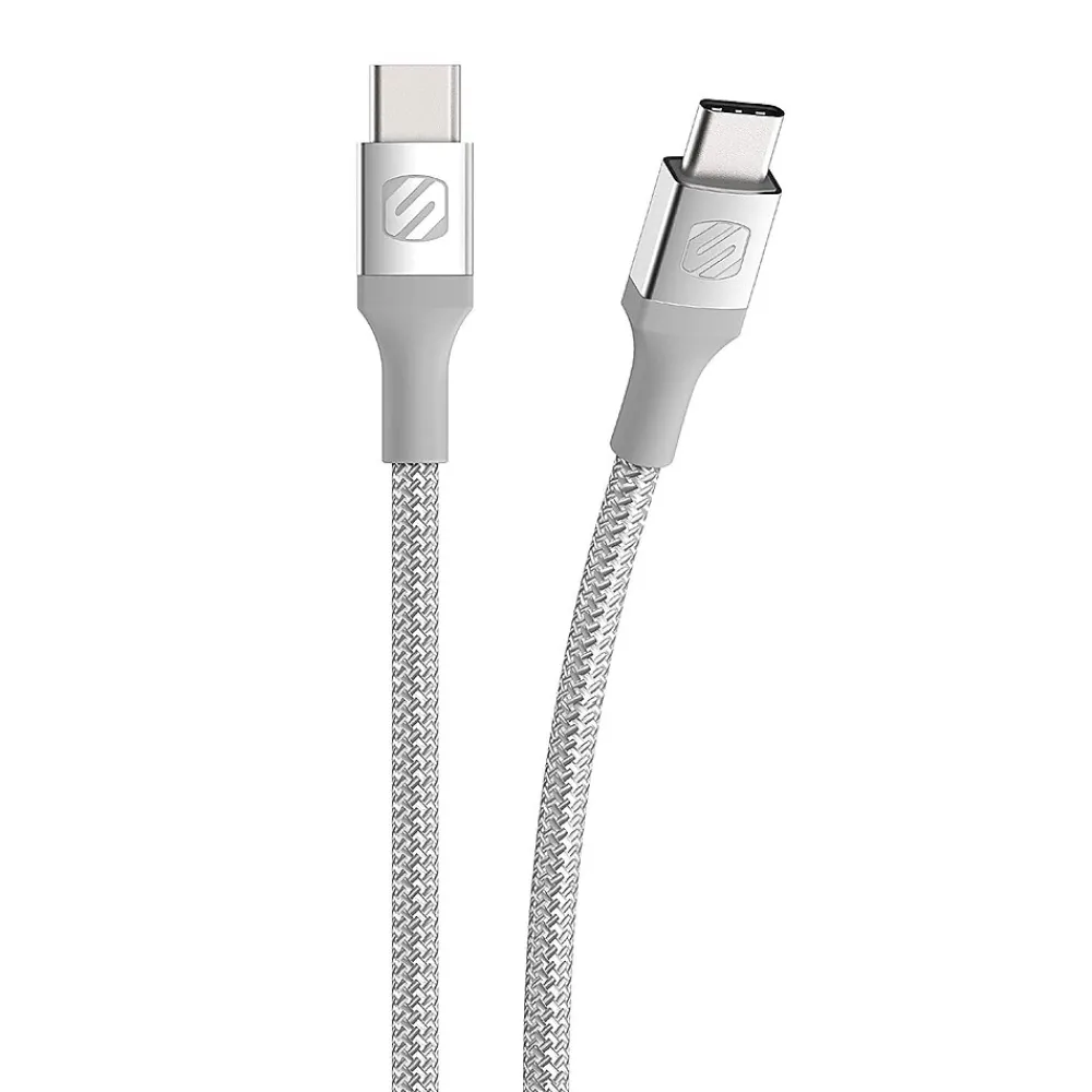 scosche Braided Dual USB-C Charge & Sync Cable (CCB4SR-SP)