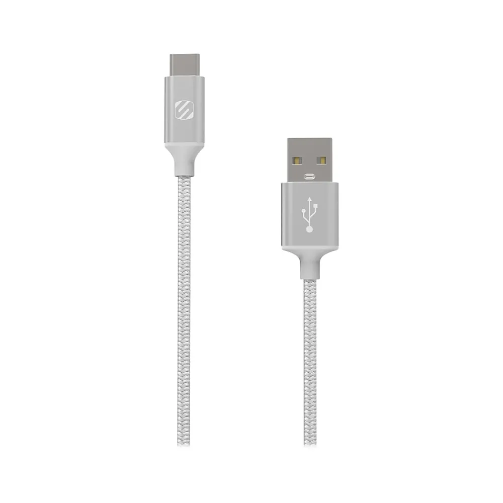 scosche StrikeLine Premium 4' USB A Male/C Male, Silver (CAB4SR)