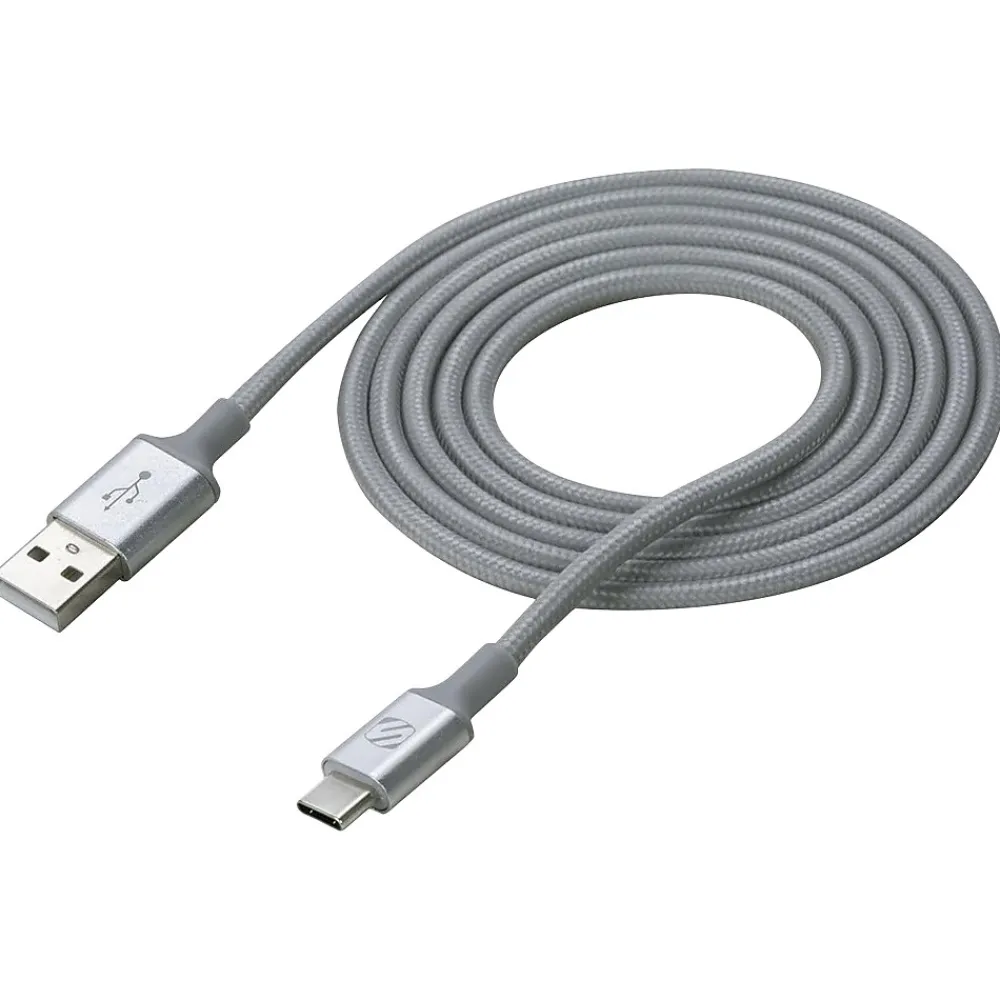 scosche StrikeLine Premium 4' USB A Male/C Male, Silver (CAB4SR)