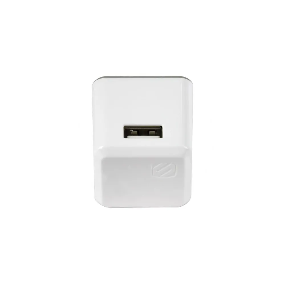 scosche SuperCUBE Flip 12 Watt USB Wall Charger, White (USBH121WT)