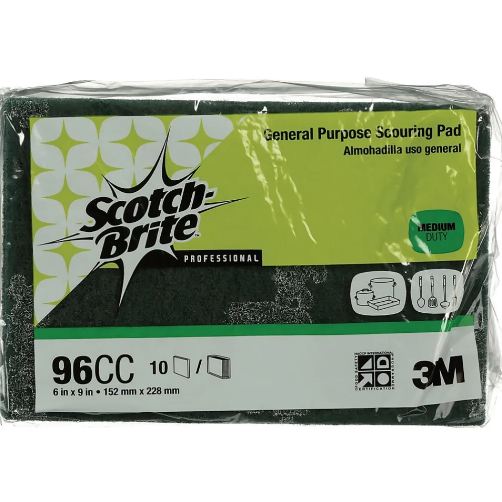 Scotch-Brite Green General Purpose Scouring Pad, 10/Pack (96CC)