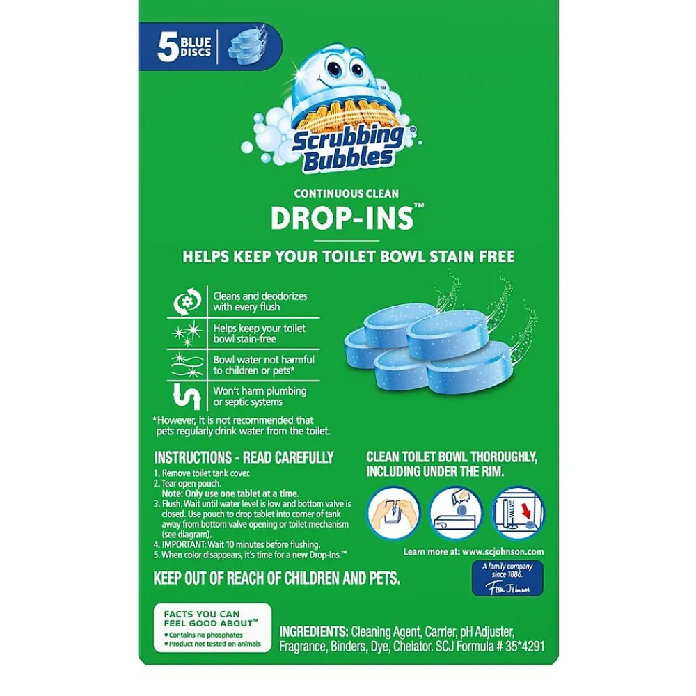 Scrubbing bubbles Drop-Ins Toilet Cleaning Tablets, 5/Pack (307946)