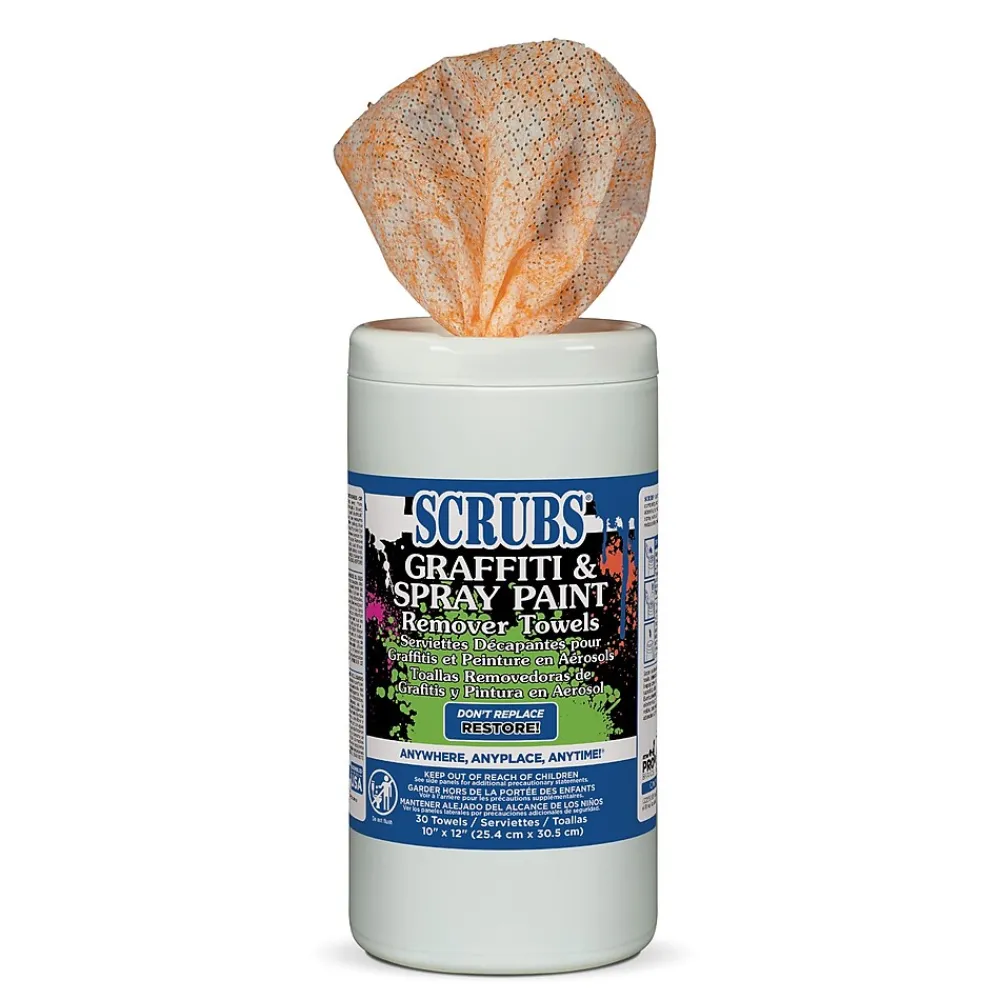 Scrubs Polypropylene Cleaning Towels, 14.5" x 10", 6.3 lbs., 30 Towels/Canister, 6 Canisters/Carton (ITW90130CT)