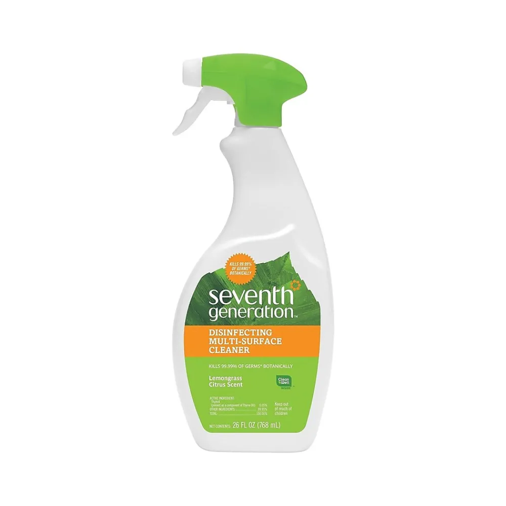 Seventh Generation Disinfectant All-Purpose Cleaner, Lemongrass Citrus, 26 Oz. (22810)