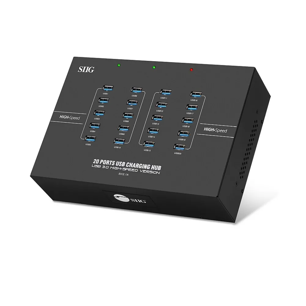 SIIG USB-A Charging Station, 200W, Black (ID-US0611-S1)