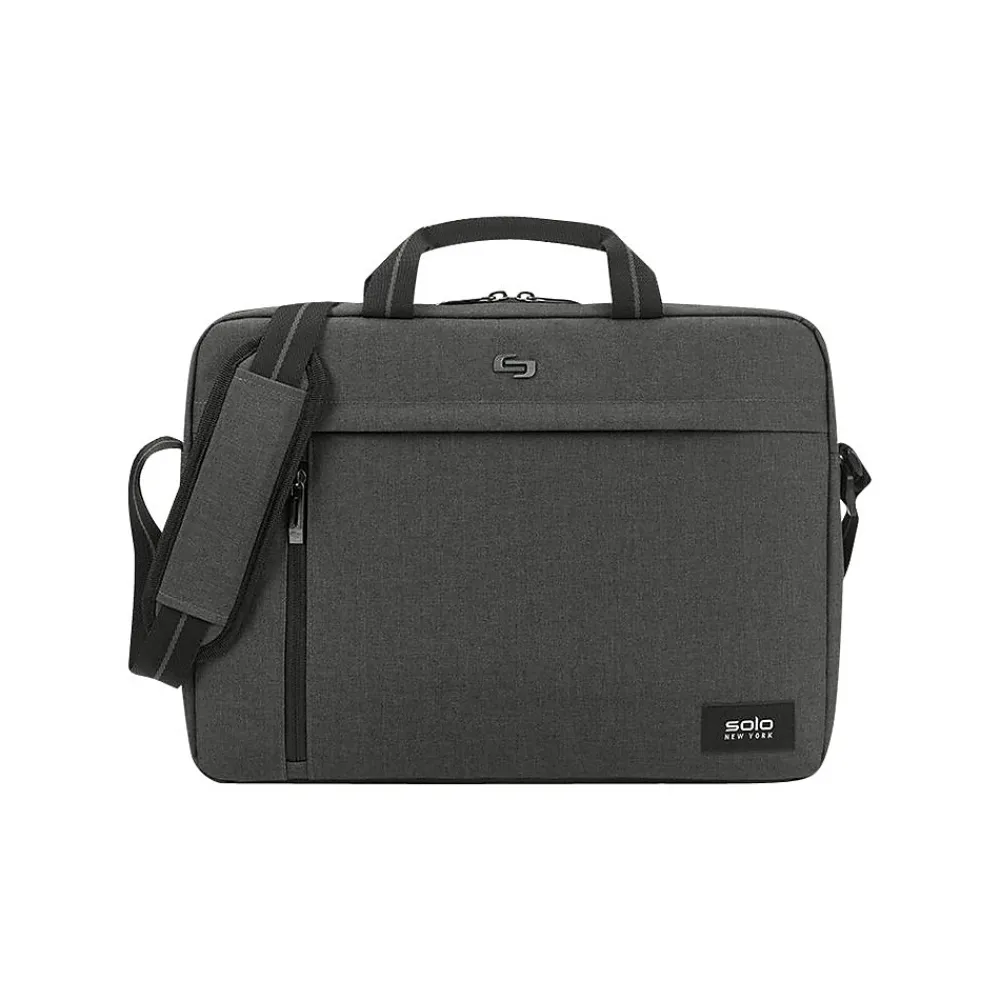 Solo Downtown 15.6" Laptop Briefcase, Gray Polyester (UBN126-10)