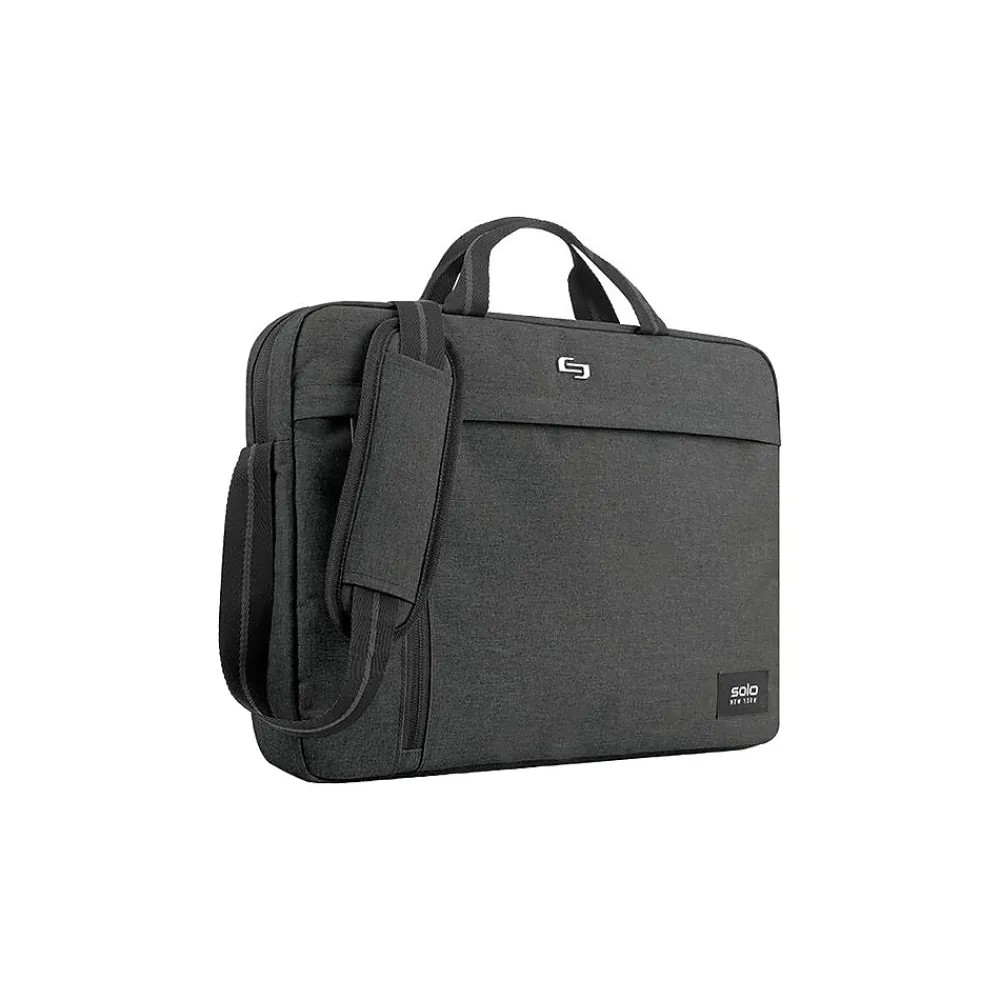 Solo Downtown 15.6" Laptop Briefcase, Gray Polyester (UBN126-10)