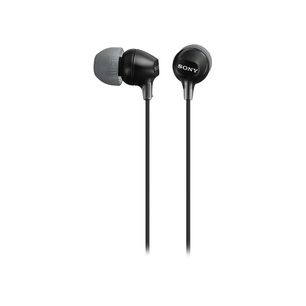 Sony EX Series Stereo Headphones, Black (MDR-EX15AP/B)