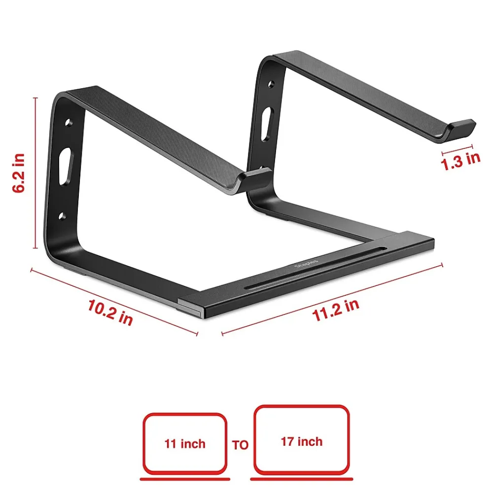 Staples TECH 11.2 x 10.2 Aluminum Laptop Stand, (ST62654)