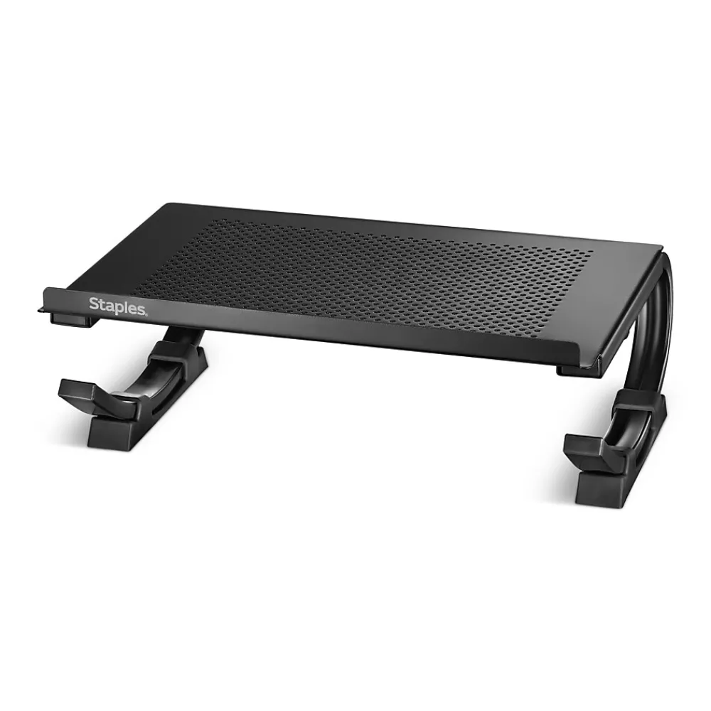 Staples TECH 14.75 x 11.25 Steel Adjustable Laptop Stands, Black (51232)