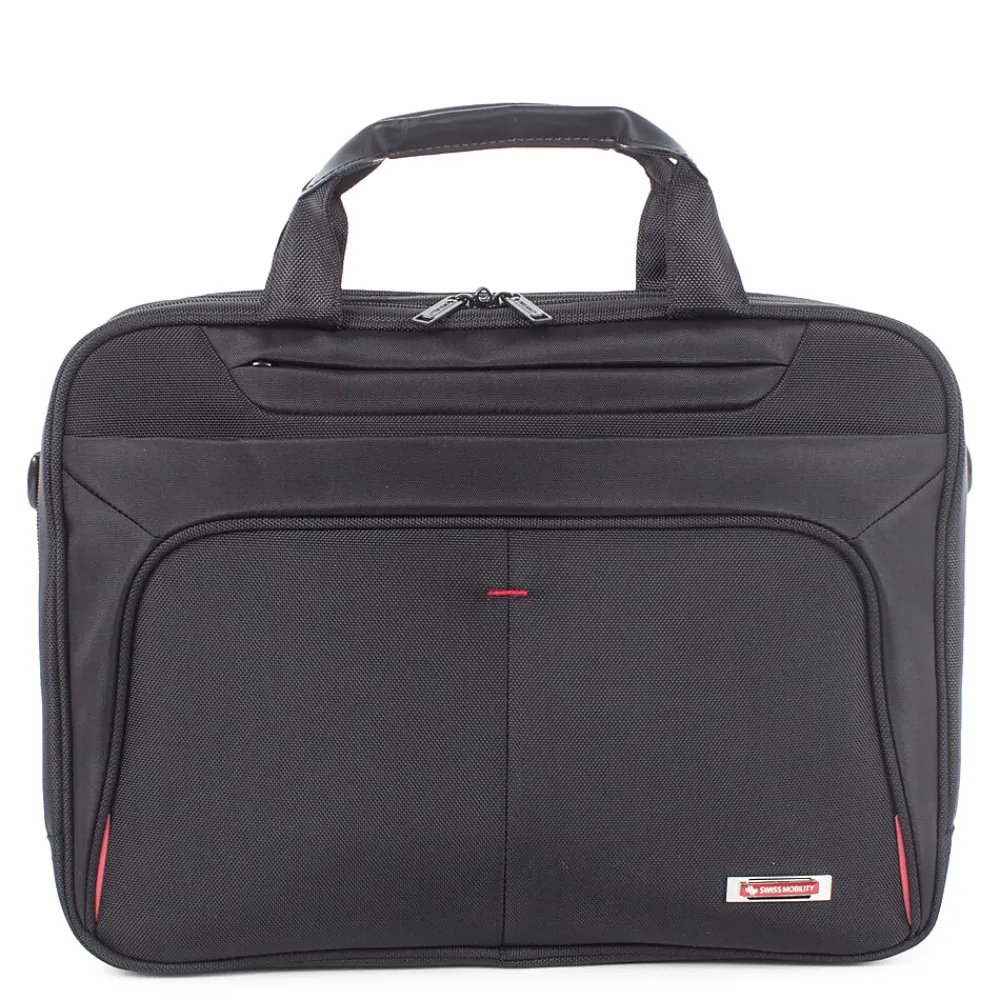 Swiss Mobility Purpose Polyester Executive Briefcase, Black (EXB1005SMBK)