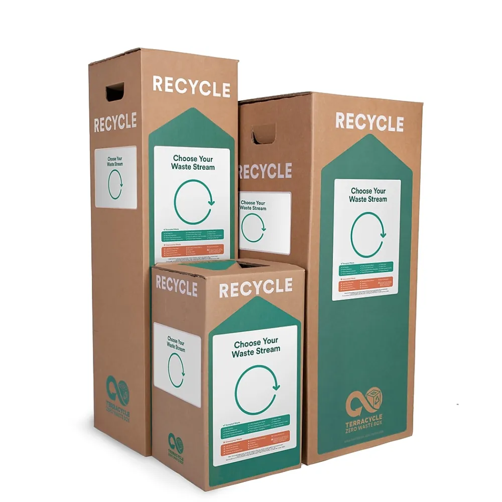 TerraCycle Cardboard Recycling Container, 15" x 15 " x 37", White (50912)