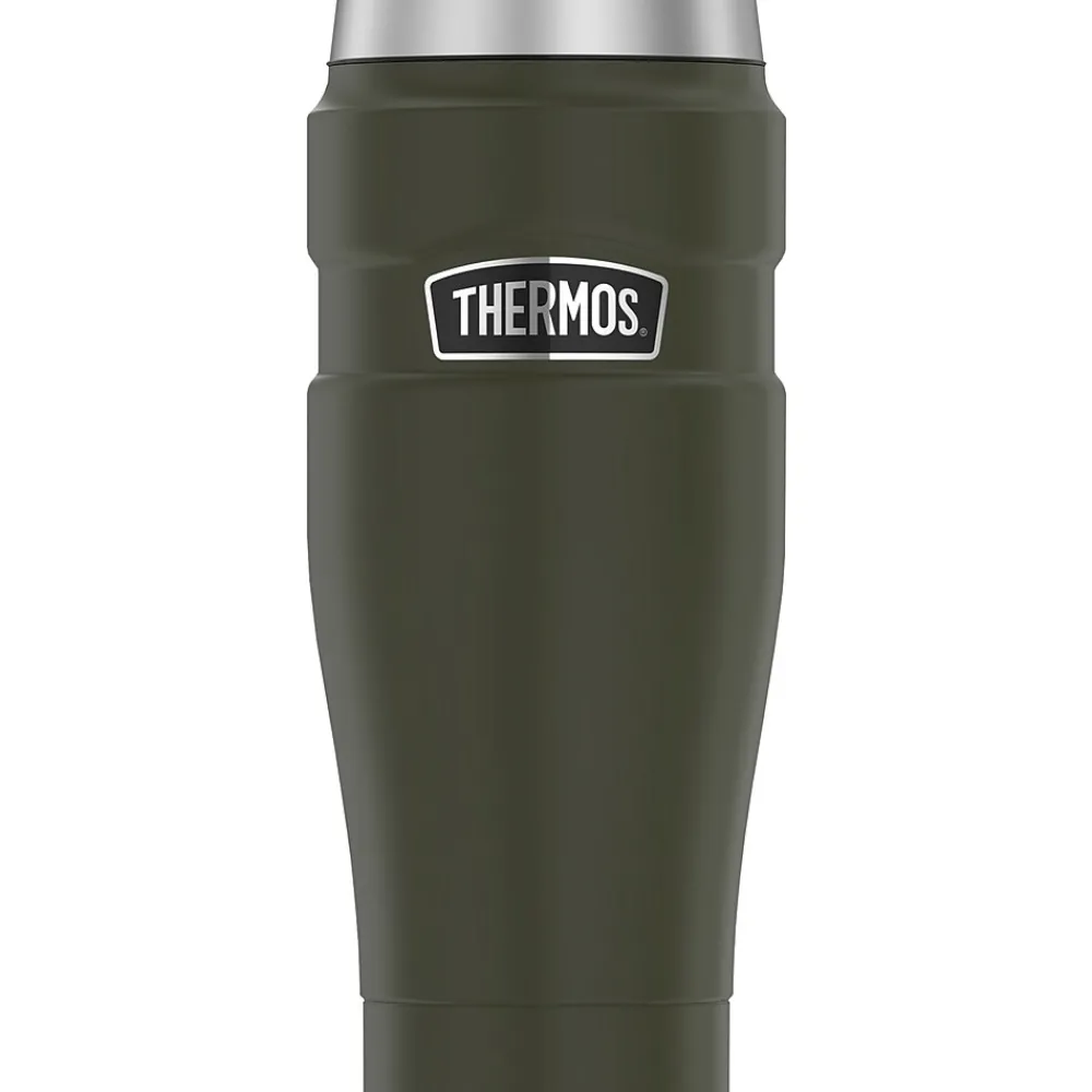 Thermos King Stainless Steel Travel Tumbler, 16 oz., Black (Sk1005ag4)