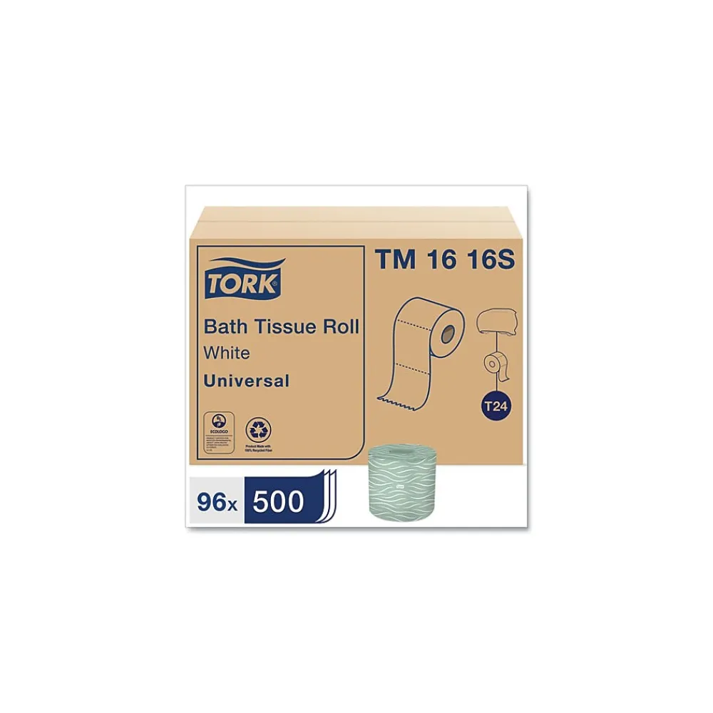 Tork ® Universal Bath Tissue, 2-Ply, 500 Sheets/Roll, 96 Rolls/Carton