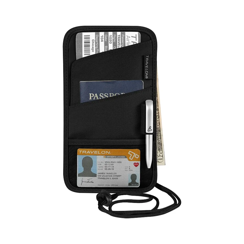 Travelon Polyester Passport Holder, Black (42763-500)