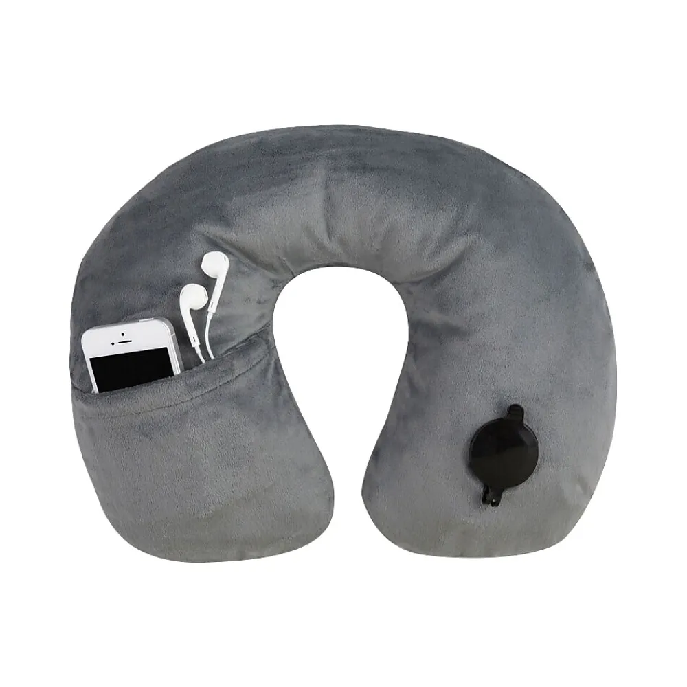 Travelon Polyester Travel Pillow, Gray (13091-510)