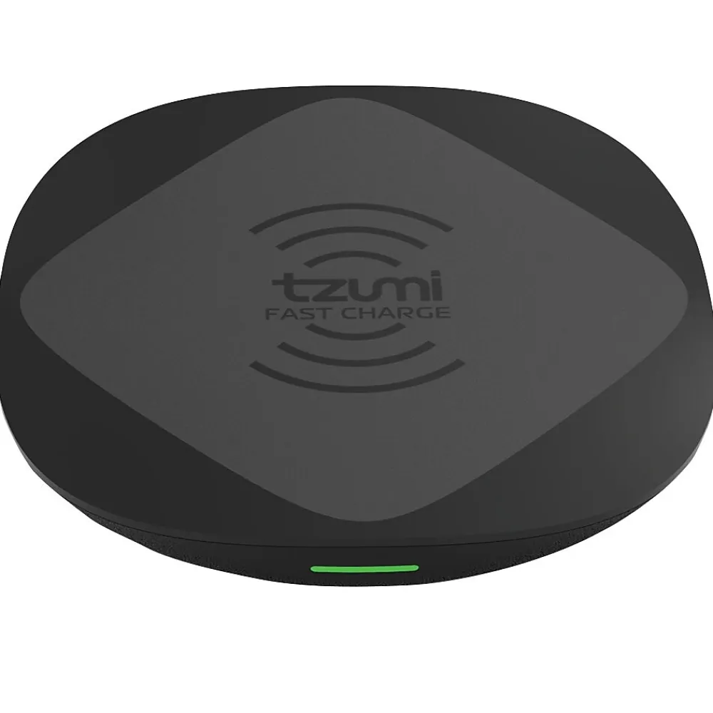 Tzumi Wireless Power Desk Pad, 10 Watt, Black