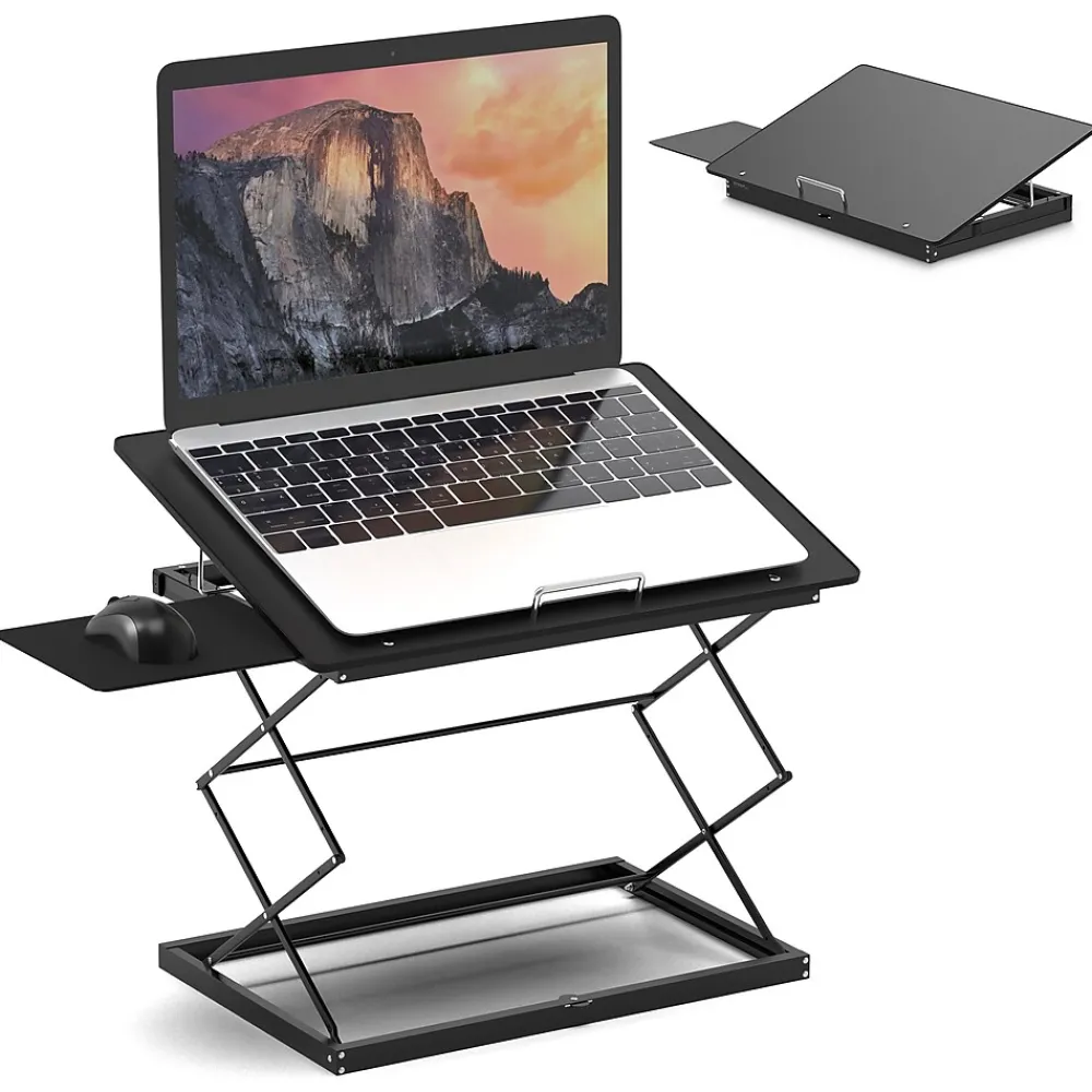 Uncaged Ergonomics CD4 16.25" x 12.25" Metal Laptop Stand, Black (CD4-b)