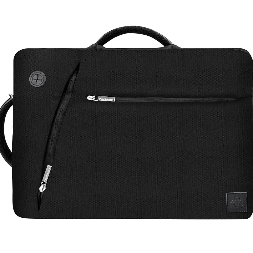 Vangoddy Laptop Messenger, Black Nylon (LAPLEA033)