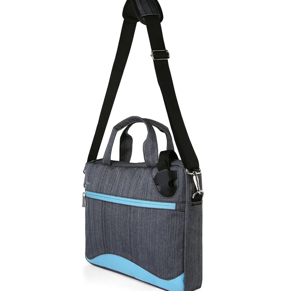 Vangoddy Wave 13" Laptop Messenger Bag, Sky Blue Nylon (NBKLEA605)