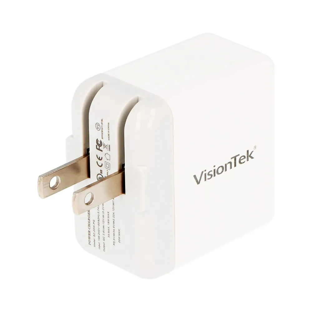 VisionTek USB-C 20W Power Adapter, White (901418)