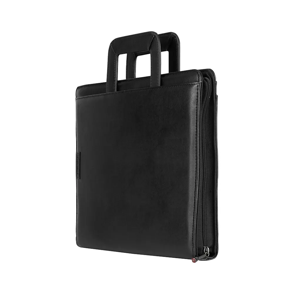 Wenger Venture Vinyl Padfolio with Zipper Closure, Black (601389)