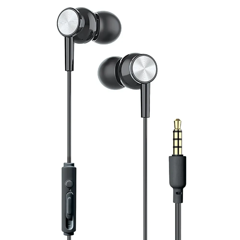 XYST In-Ear Earbuds with Microphone, Black (XYS-E3512BK)